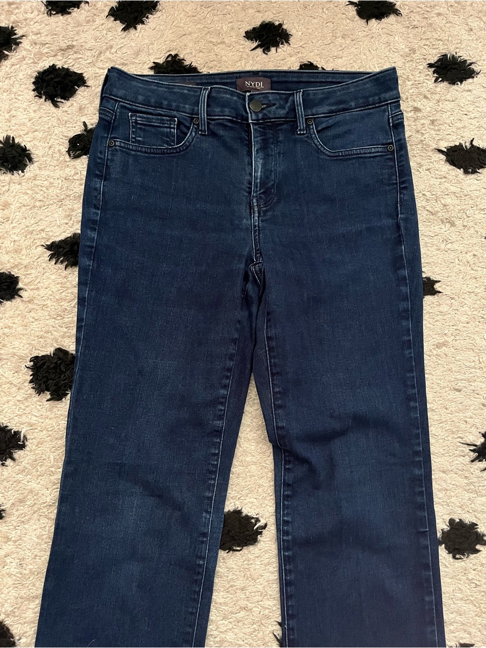 NYDJ size 6 marilyn straight Women's Blue Straight-Leg Jeans - Picture 3 of 11